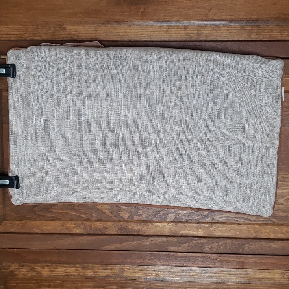 ARHAUS NWOT Suede and Linen Lumbar Accent Pillow Cover